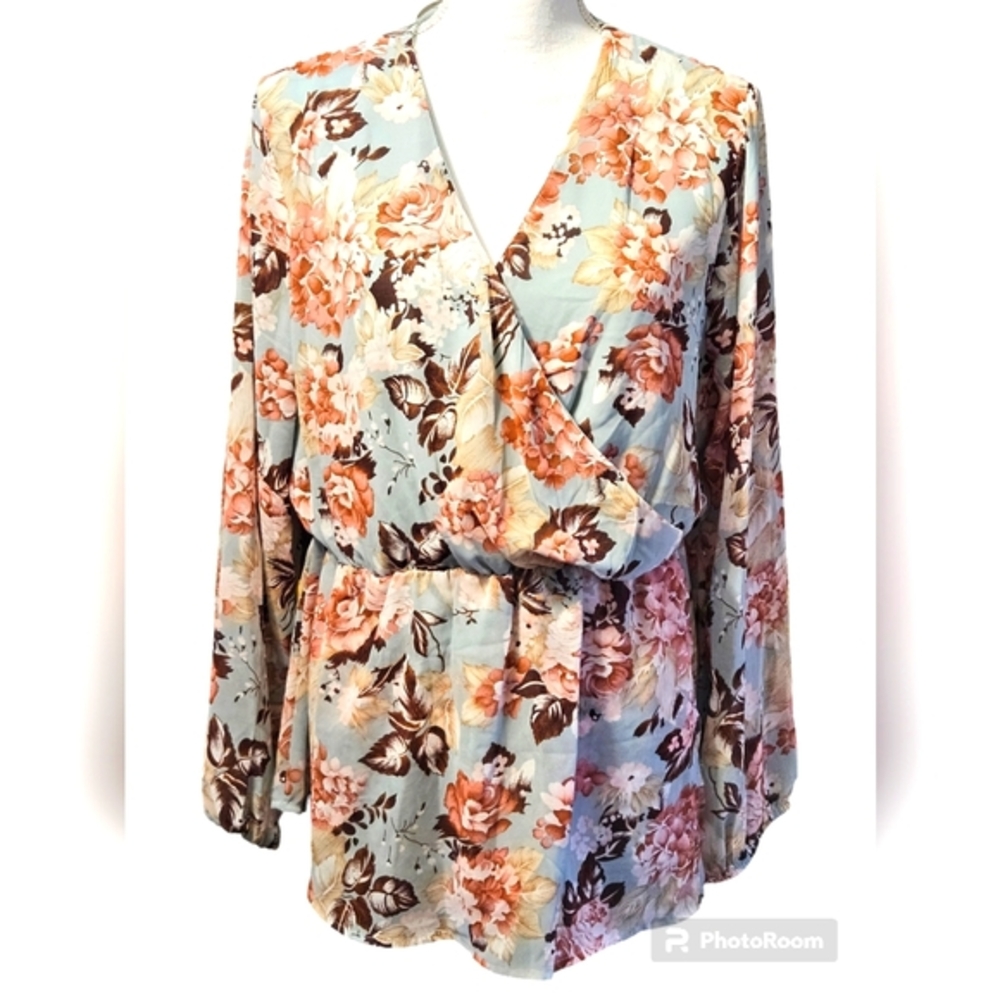 Ophelia Roe XL NWT Blouse, floral print